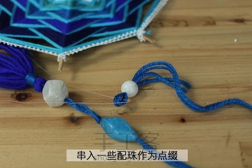 蒂哩哩原创曼陀罗编织--蓝莲花 第16步