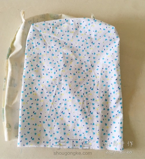 【原创 】送给孩子的简易棉麻帆布购物袋 第9步