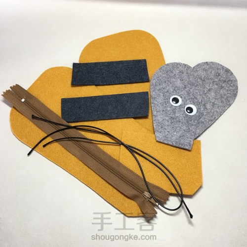 原创不织布笔袋 第1步