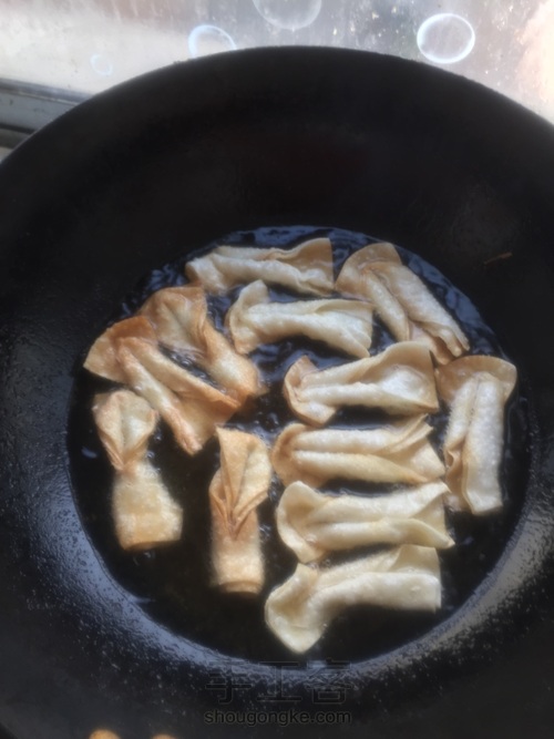 炸馄饨皮 第5步