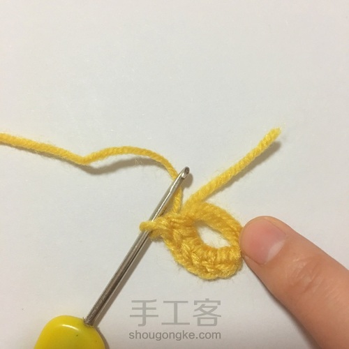 给魔王松鼠钩的小帽儿 第3步