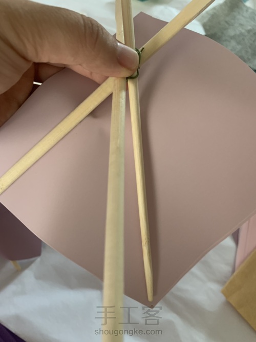 一次性筷子改造mini开业花篮摆件 第5步