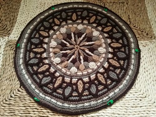 曼荼罗钩编毯（三） 第2步