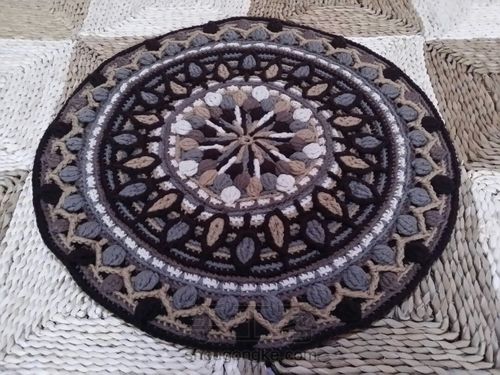 曼荼罗钩编毯（三） 第11步