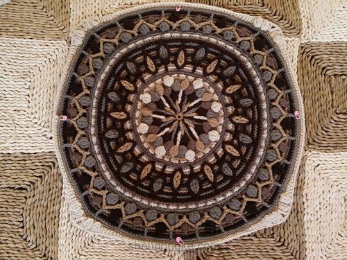 曼荼罗钩编毯（三） 第15步