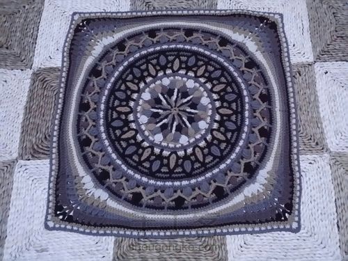 曼荼罗钩编毯(四) 第2步