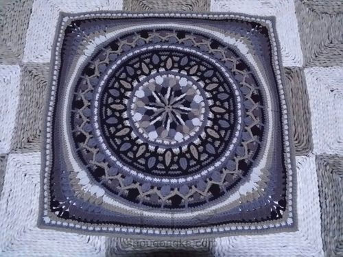 曼荼罗钩编毯(四) 第4步