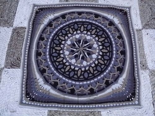 曼荼罗钩编毯(四) 第5步