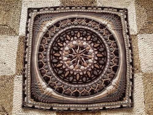 曼荼罗钩编毯(四) 第8步