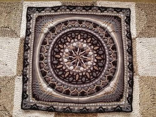 曼荼罗钩编毯(四) 第11步