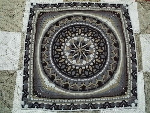 曼荼罗钩编毯(四) 第13步