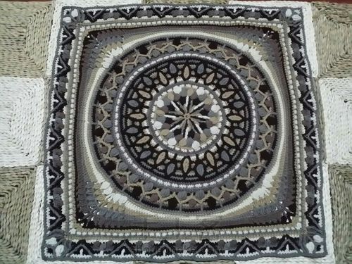 曼荼罗钩编毯(四) 第15步