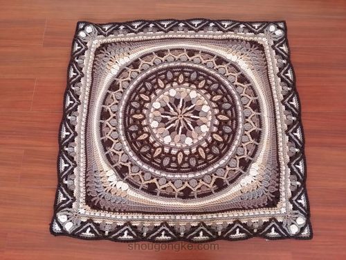 曼荼罗钩编毯(四) 第16步