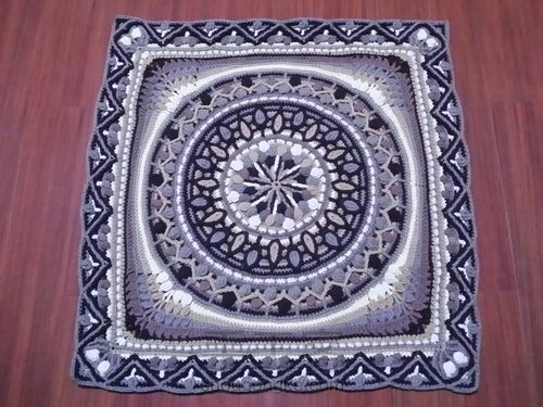 曼荼罗钩编毯(四) 第18步