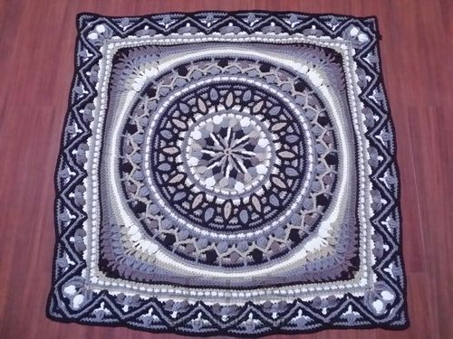 曼荼罗钩编毯(四) 第19步