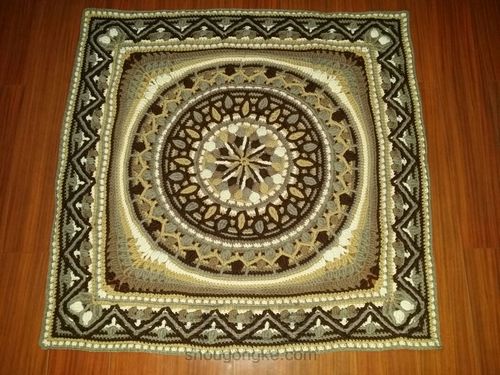 曼荼罗钩编毯(四) 第23步