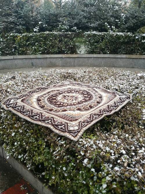 曼荼罗钩编毯(四) 第29步