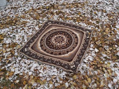 曼荼罗钩编毯(四) 第30步