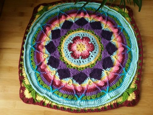 跟钩苏菲的世界毯子 第8步