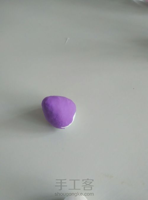 优雅紫色黏土永生花盒 第4步