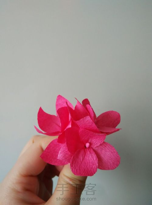 纸艺绣球花 第16步