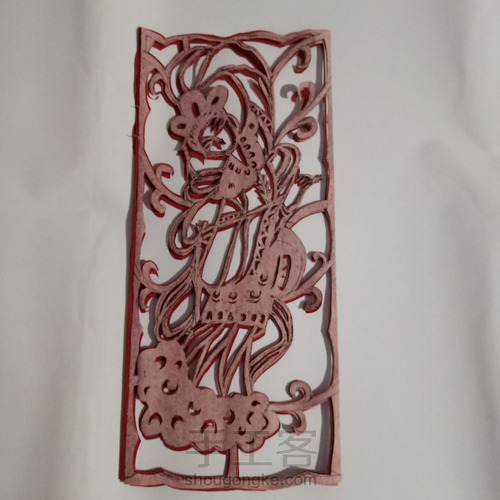 【剪纸】嫦娥奔月,2020双旦之际一起庆祝祖国71周年华诞吧 第2步