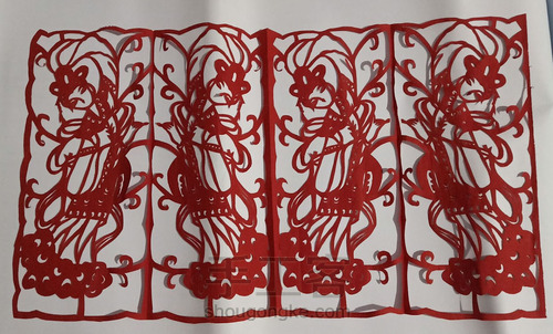 【剪纸】嫦娥奔月,2020双旦之际一起庆祝祖国71周年华诞吧 第4步