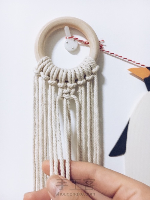 macrame植物挂篮 第6步