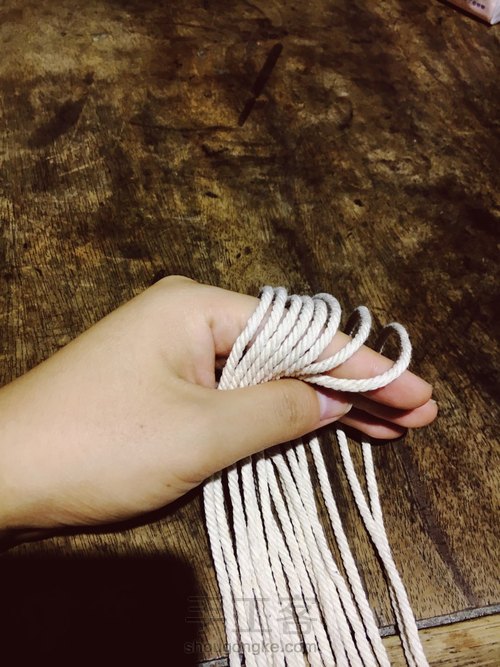 Macrame植物挂篮 2号花样 第1步