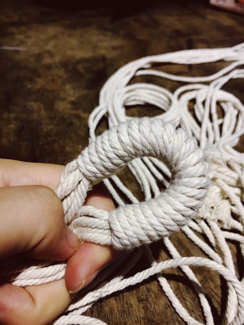 Macrame植物挂篮 2号花样 第3步