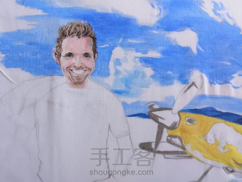 手绘T恤衣服手工制作私人订制 第5步