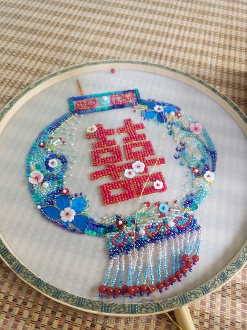 花嫁，珠绣团扇 第15步