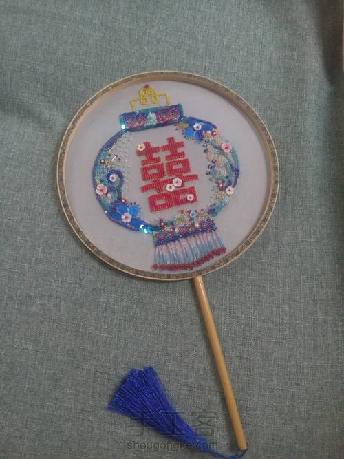 花嫁，珠绣团扇 第16步