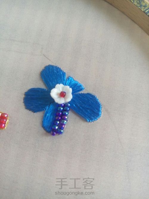 花嫁，珠绣团扇 第8步