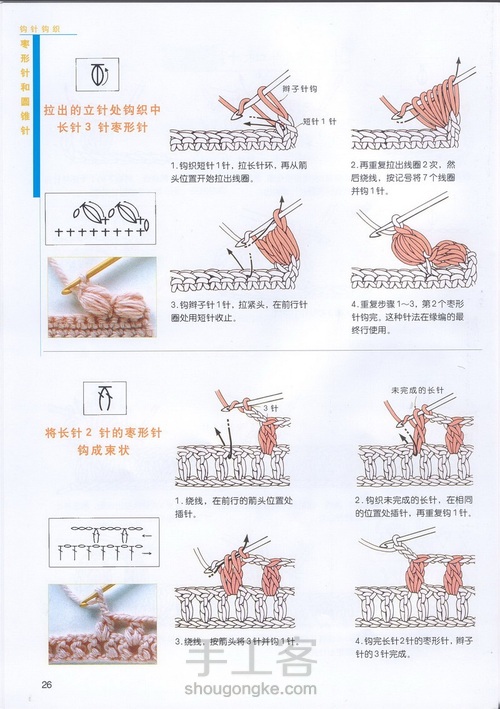 （转载）钩针基础之变换花样1 第11步
