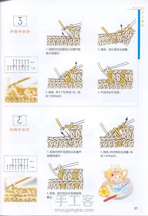 （转载）钩针基础之变换花样3 第10步