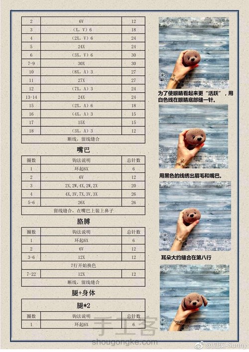 网络收集钩针玩偶图解(收藏) 第5步