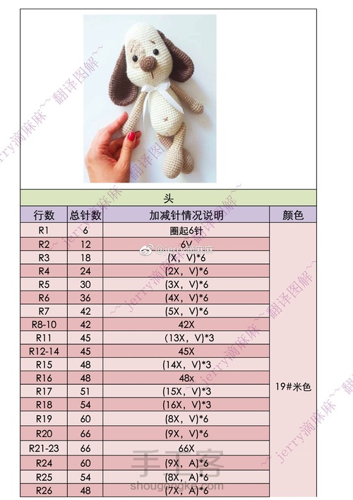 网络收集钩针玩偶图解（收藏） 第16步
