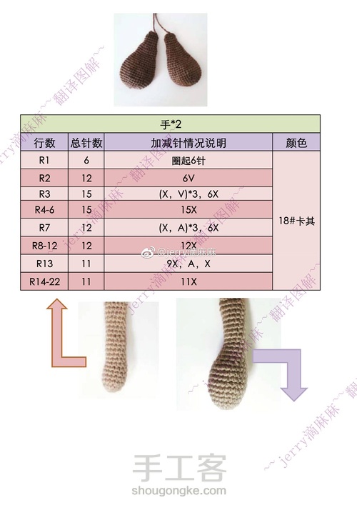 网络收集钩针玩偶图解(收藏) 第19步