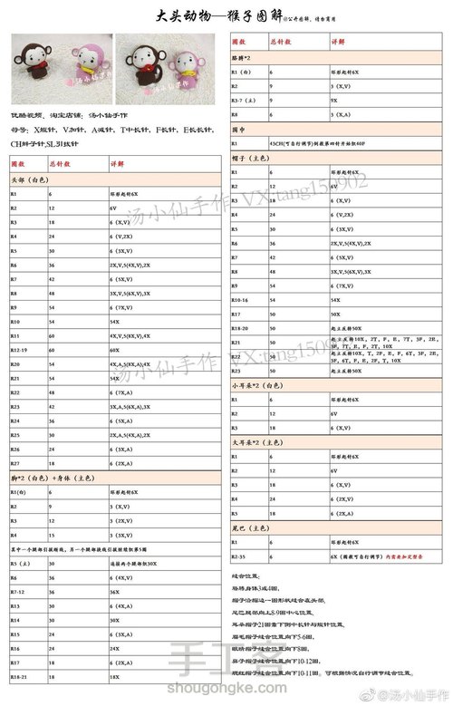 钩针玩偶图解教程（收藏） 第47步