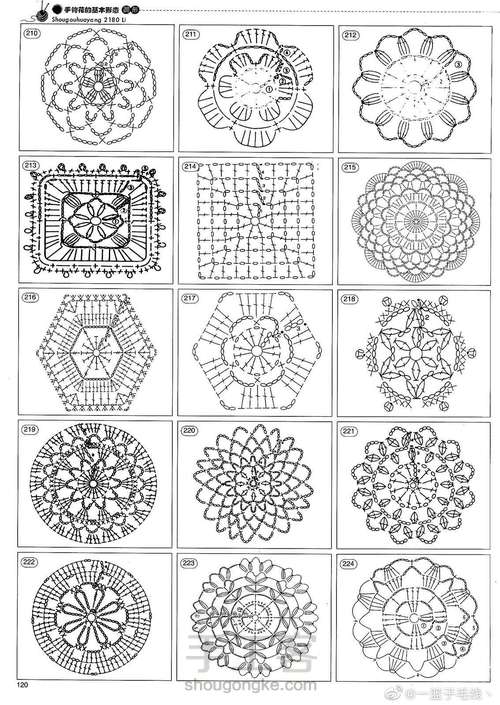 (转载)钩针单元花片 第2步