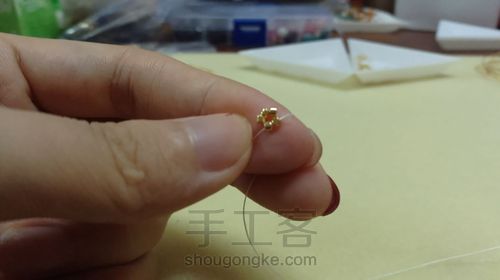 小水滴古董珠耳坠 第10步