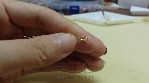 小水滴古董珠耳坠 第12步