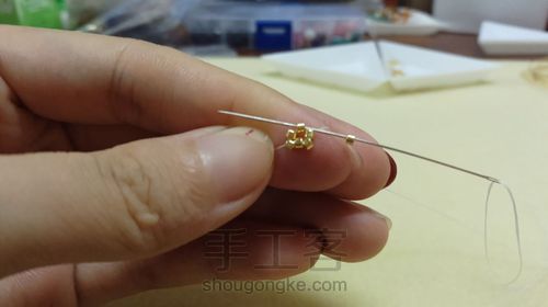 小水滴古董珠耳坠 第13步
