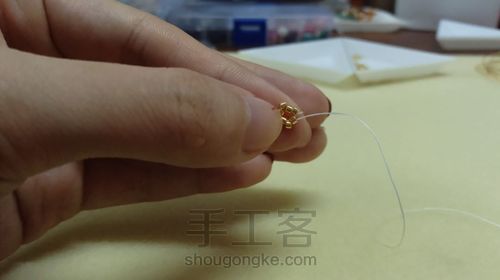 小水滴古董珠耳坠 第16步