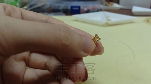 小水滴古董珠耳坠 第18步