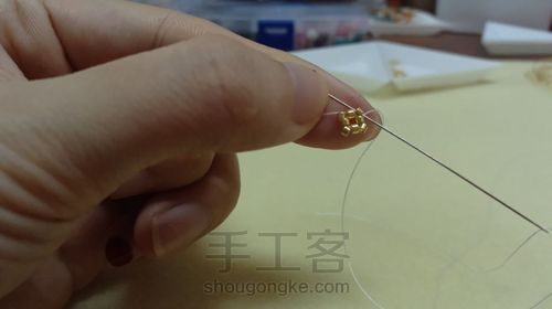 小水滴古董珠耳坠 第20步