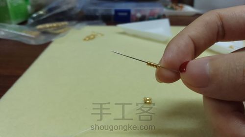 小水滴古董珠耳坠 第21步