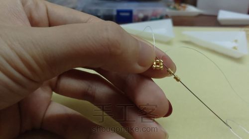 小水滴古董珠耳坠 第23步