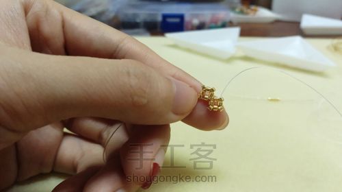 小水滴古董珠耳坠 第32步